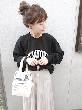 「GOLDY（ゴールディ）のアイテム（リング）」を使った、chicchimoさん（レディース・152cm）の秋コーディネート