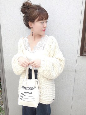 「GOLDY（ゴールディ）のアイテム（リング）」を使った、chicchimoさん（レディース・152cm）の秋コーディネート