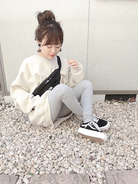 chicchimoさんの「VANS ヴァンズ OLD SKOOL PLATFORM オールドスクールプラットフォーム VN0A3B3U1HK (SUE)BLK/T.WHT」を使ったコーディネート