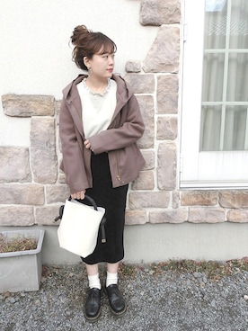 「zucca」｜「アイテム（ブルゾン）」を使った、chicchimoさん（レディース・152cm）の冬コーディネート