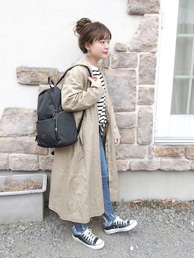 「tiptop（ティップトップ）のアイテム（その他アウター）」を使った、chicchimoさん（レディース・152cm）の冬コーディネート