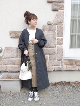 「KBF+」｜「アイテム（その他アウター）」を使った、chicchimoさん（レディース・152cm）の春コーディネート