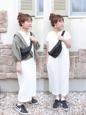「rps（アールピーエス）のアイテム（パーカー）」を使った、chicchimoさん（レディース・152cm）の夏コーディネート