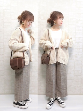 「CONVERSE（コンバース）のconverse コンバース ALL STAR PLTS OX オールスター PLTS オックス 32893351 *BLACK（スニーカー）」を使った、chicchimoさん（レディース・152cm）の秋コーディネート