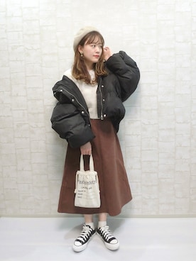 「Another Edition（アナザーエディション）のアイテム（帽子）」を使った、chicchimoさん（レディース・152cm）の秋コーディネート