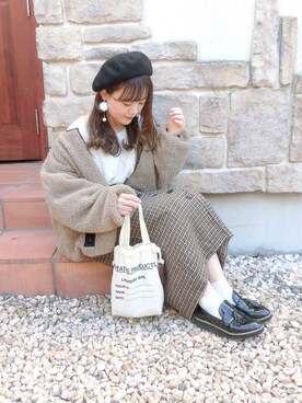 「しまむら（シマムラ）のアイテム（ジャケット/アウター）」を使った、chicchimoさん（レディース・152cm）の秋コーディネート