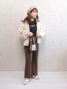 「FREE'S MART（フリーズマート）のアイテム（パンツ）」を使った、chicchimoさん（レディース・152cm）の冬コーディネート