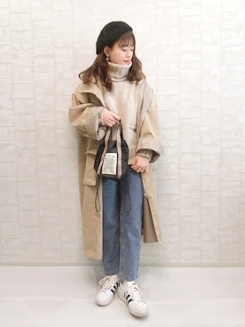 「DHOLIC（ディーホリック）のアイテム（その他アウター）」を使った、chicchimoさん（レディース・152cm）の冬コーディネート