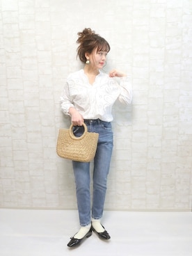 「DHOLIC（ディーホリック）のアイテム（バレエシューズ）」を使った、chicchimoさん（レディース・152cm）の春コーディネート