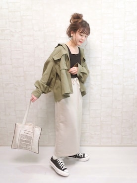 「DHOLIC（ディーホリック）のアイテム（その他アウター）」を使った、chicchimoさん（レディース・152cm）の春コーディネート