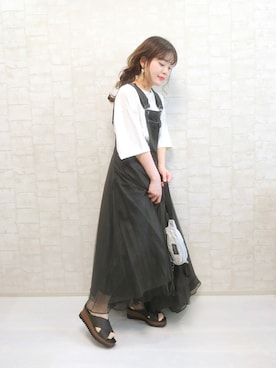 「LA BELLE ETUDE（ラベルエチュード）のアイテム（ワンピース/ドレス）」を使った、chicchimoさん（レディース・152cm）の夏コーディネート