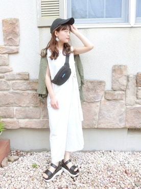 「Happy John（ハッピージョン）のアイテム（ワンピース/ドレス）」を使った、chicchimoさん（レディース・152cm）の夏コーディネート