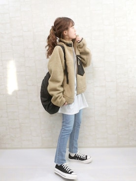 「STARTING OVER」｜「アイテム（ブルゾン）」を使った、chicchimoさん（レディース・152cm）の秋コーディネート