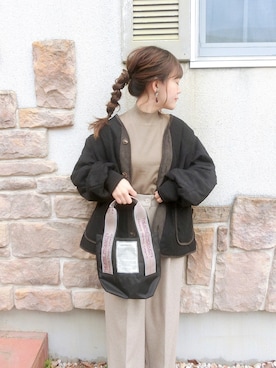 「DHOLIC（ディーホリック）のアイテム（その他アウター）」を使った、chicchimoさん（レディース・152cm）の冬コーディネート