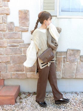 「rectangle（レクタングル）のアイテム（シューズ）」を使った、chicchimoさん（レディース・152cm）の冬コーディネート
