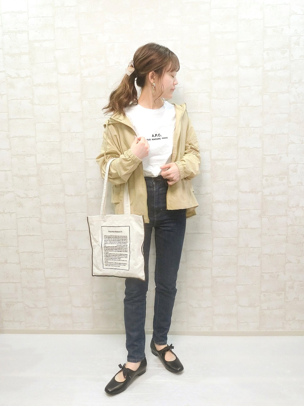Agnes b. リボンモチーフフラットシューズ アニエスベー agnes b. リボンモチーフフラットシューズ