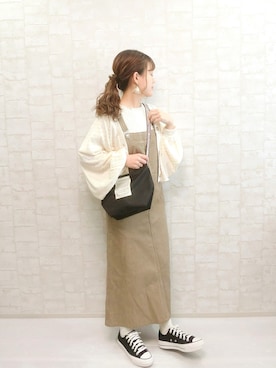 「CONVERSE（コンバース）のconverse コンバース ALL STAR PLTS OX オールスター PLTS オックス 32893351 *BLACK（スニーカー）」を使った、chicchimoさん（レディース・152cm）の春コーディネート