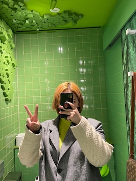 「A land（エーランド）のアイテム（ジャケット/アウター）」を使った、137_jgさん（レディース・157cm）の冬コーディネート
