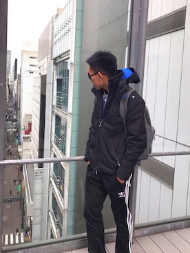 「Herschel Supply（ハーシェルサプライ）のアイテム（バッグ）」を使った、yumarshaoさん（メンズ・169cm）の冬コーディネート