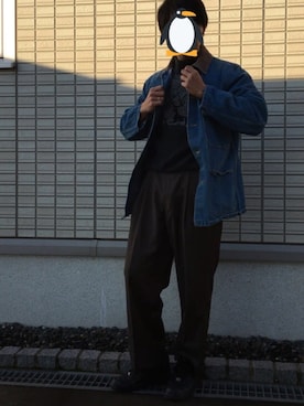 「Ralph Lauren」｜「アイテム（カバーオール）」を使った、ちびさん（メンズ・174cm）の冬コーディネート