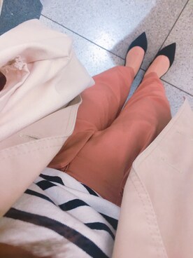 「コーディネート」｜「アイテム（トレンチコート）」を使った、♡Miggle Baby♡さん（レディース・149cm）の春コーディネート