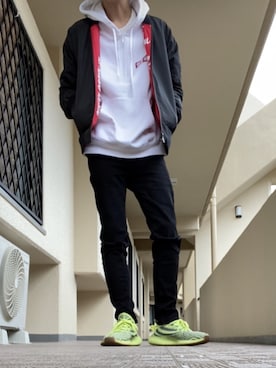 「semantic design（セマンティックデザイン）のアイテム（ジャケット/アウター）」を使った、souさん（メンズ・173cm）の冬コーディネート