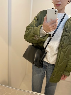 「ハイウエストストレートジーンズ」｜k__sさん（レディース・157cm）の冬コーディネート