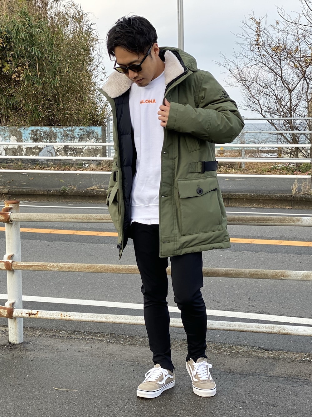 THE NORTH FACEのモッズコートを使ったメンズ人気ファッション