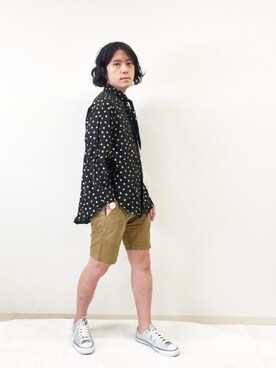 柄シャツのサトシ🌻さん(メンズ・169cm)の春コーディネート