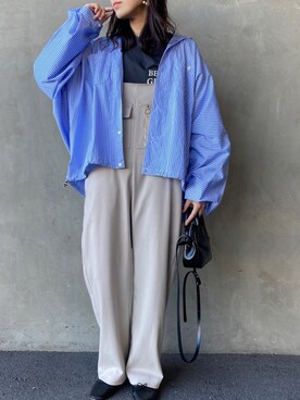 「JEANS FACTORY （ジーンズファクトリー）のアイテム（オールインワン・サロペット）」を使った、noriさん（レディース・160cm）の冬コーディネート