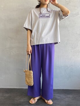 「Americana」｜「アイテム（サンダル）」を使った、noriさん（レディース・160cm）の春コーディネート