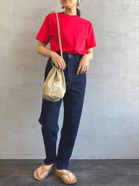 「Hanes」｜「アイテム（アクセサリー）」を使った、noriさん（レディース・160cm）の春コーディネート