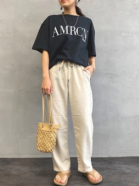 「Americana」｜「アイテム（サンダル）」を使った、noriさん（レディース・160cm）の春コーディネート