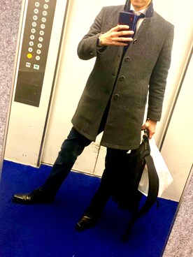 「UNIVERSAL LANGUAGE（ユニバーサルランゲージ）のアイテム（その他アウター）」を使った、hidekanaxさん（メンズ・183cm）の冬コーディネート