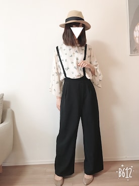 「MERCURYDUO（マーキュリーデュオ）のアイテム（帽子）」を使った、kumikoroさん（レディース・161cm）の秋コーディネート