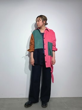 「アイテム（シャツ/ブラウス、ピンク系）」を使った、Oriensレディースさん（レディース・160cm）の秋コーディネート