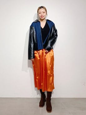 「Oriens JOURNAL STANDARD」｜「アイテム（ジャケット/アウター）」を使った、Oriensレディースさん（レディース・160cm）の冬コーディネート