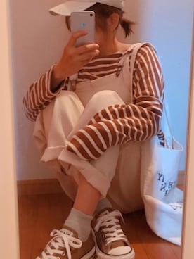 「TODAYFUL（トゥデイフル）のVintageトートバッグ（トートバッグ）」を使った、MIU*さん（レディース・153cm）の春コーディネート