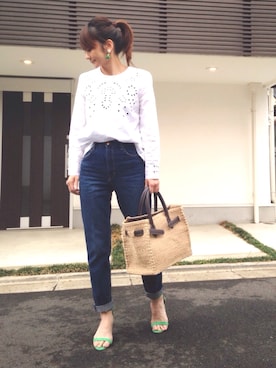 「luxluft（ルクスルフト）のアイテム」を使った、ＬＵＭＩＥさん（レディース・163cm）の春コーディネート