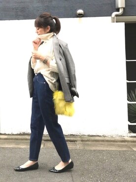 「ACCOMMODE（アコモデ）のアイテム（PC・スマホグッズ/家電）」を使った、ＬＵＭＩＥさん（レディース・163cm）の秋コーディネート