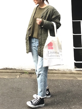 「MODE ROBE（モードローブ）のアイテム（ダウンジャケット/コート）」を使った、ＬＵＭＩＥさん（レディース・163cm）の冬コーディネート