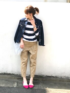 「NOLLEY’S（ノーリーズ）のアイテム（ジャケット/アウター）」を使った、ＬＵＭＩＥさん（レディース・163cm）の春コーディネート