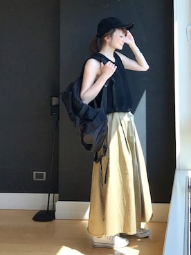 「Ray BEAMS（レイビームス）のGRACEFULLY / タイト バングル（バングル/リストバンド）」を使った、ＬＵＭＩＥさん（レディース・163cm）の夏コーディネート