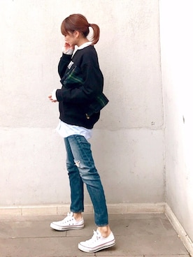 「LAP（ラップ）のアイテム」を使った、ＬＵＭＩＥさん（レディース・163cm）の秋コーディネート