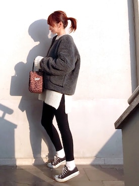 「TODAYFUL（トゥデイフル）のアイテム（ブルゾン）」を使った、ＬＵＭＩＥさん（レディース・163cm）の冬コーディネート
