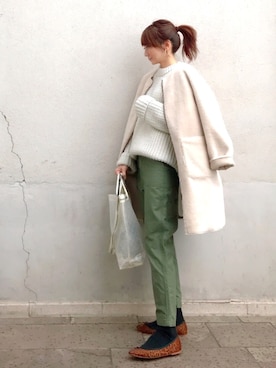 「Khaju（カージュ）のアイテム（その他アウター）」を使った、ＬＵＭＩＥさん（レディース・163cm）の冬コーディネート