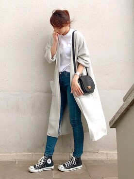 「Ray BEAMS（レイビームス）のGRACEFULLY / タイト バングル（バングル/リストバンド）」を使った、ＬＵＭＩＥさん（レディース・163cm）の冬コーディネート