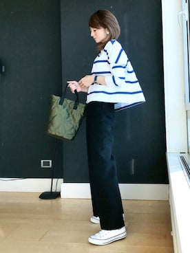 「SLOBE IENA（スローブイエナ）のアイテム（サロペット/オーバーオール）」を使った、ＬＵＭＩＥさん（レディース・163cm）の春コーディネート