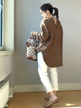 「Luz Llena（ラズレナ）のアイテム」を使った、ＬＵＭＩＥさん（レディース・163cm）の春コーディネート