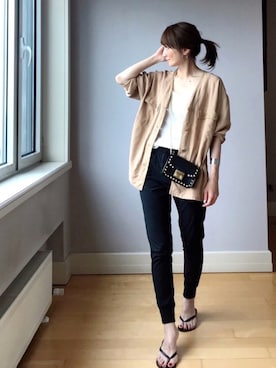 「Emma Taylor（エマテイラー）のアイテム（キャミソール）」を使った、ＬＵＭＩＥさん（レディース・163cm）の春コーディネート